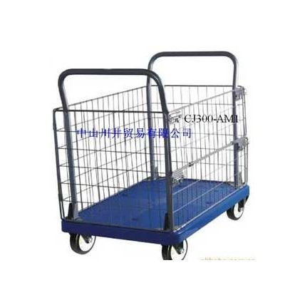 帶網(wǎng)手推車/帶網(wǎng)平板車/網(wǎng)架車CJ500鐵架車車間倉庫移動手拖車推車