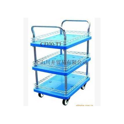 車間多層手推車倉庫塑料工具架汽修工具移動置物架萬向輪靜音